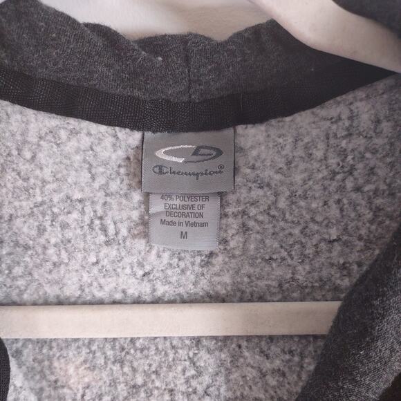 Champion Black Zip Hoodie with Tan Leaf Print - Picture 2 of 11